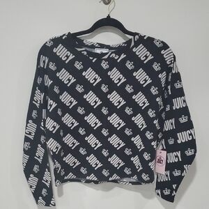 Juicy Couture Black and White Logo Top